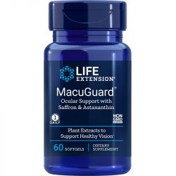 Life Extension MacuGuard Ocular Support with Saffron & Astaxanthin Softgels 60