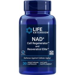 Life Extension NAD+ Cell Regenerator & Resveratrol Elite Caps 30