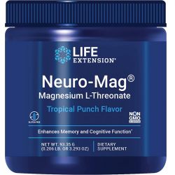 Life Extension Neuro-Mag Magnesium L-Threonate Tropical Punch 93g