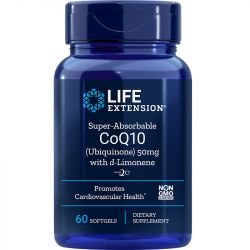 Life Extension Super Absorbable CoQ10 with d-Limonene 50mg Softgels 60