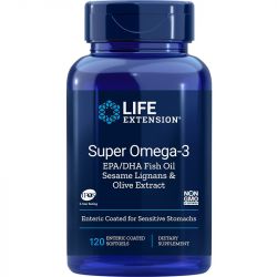 Life Extension Super Omega-3 EPA/DHA with Sesame Lignans & Olive Extract Softgels 120