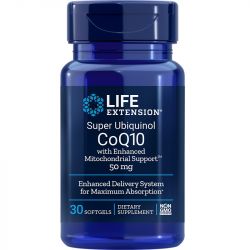 Life Extension Super Ubiquinol CoQ10 with Enhanced Mitochondrial Support 50mg Softgels 100