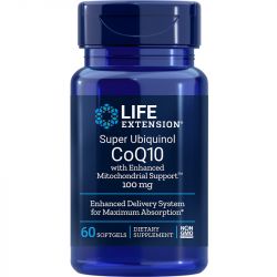 Life Extension Super Ubiquinol CoQ10 with Enhanced Mitochondrial Support 100mg Softgels 60