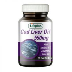 Lifeplan Cod Liver Oil 550mg One-A-Day Capsules
