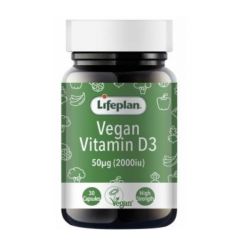 Lifeplan Vegan Vitamin D3 2000iu Caps 30