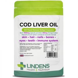 Lindens Cod Liver Oil 1000mg Capsules 360