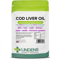 Lindens Cod Liver Oil 1000mg Capsules 90