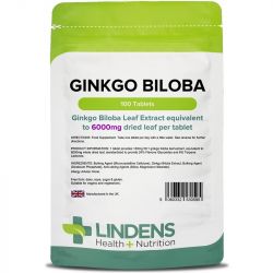 Lindens Ginkgo Biloba 6000mg Tablets 100