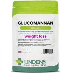 Lindens Glucomannan (Konjac Fibre) 500mg Capsules 90