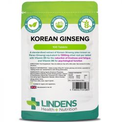 Lindens Korean Ginseng 1300mg Tablets 100