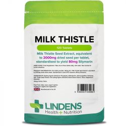 Lindens Milk Thistle Seed Extract 100mg (2000mg eq) Tablets 120