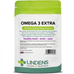 Lindens Omega 3 Fish Oil Extra Capsules 360