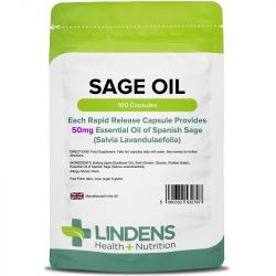 Lindens Sage 50mg Essential Oil Caps 100