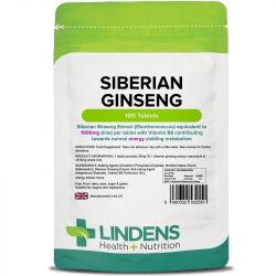 Lindens Siberian Ginseng 1000mg Tablets 100