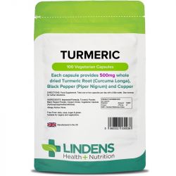 Lindens Turmeric 500mg with Black Pepper and Copper Vcaps 100