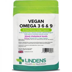 Lindens Vegan Omega 3-6-9 Capsules 90