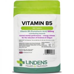 Lindens Vitamin B5 500mg tablets 360