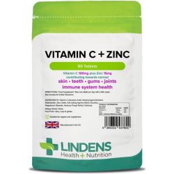 Lindens Vitamin C + Zinc Tablets 90