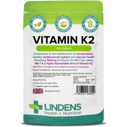 Lindens Vitamin K2 100mcg Tablets 120