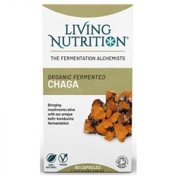Living Nutrition Organic Fermented Chaga Caps 60