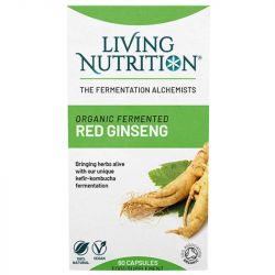 Living Nutrition Organic Fermented Red Ginseng Caps 60