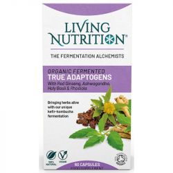 Living Nutrition Organic Fermented True Adaptogens Caps 60