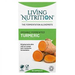 Living Nutrition Organic Fermented Turmeric Caps 60
