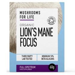 Mushrooms for Life Organic Lion's Mane Focus Powder 60g