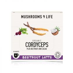 Mushrooms4Life Organic Cordyceps Beetroot Latte Sachets 10
