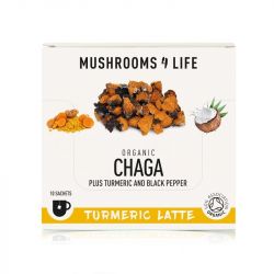 Mushrooms4Life Organic Chaga Turmeric Latte Sachets 10