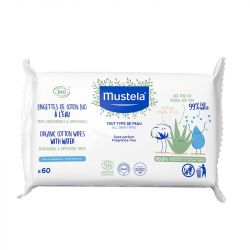 Mustela Organic Cotton Water Wipes 60