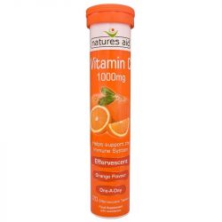 Nature's Aid Vitamin C 1000mg Effervescent (Orange Flavour) 