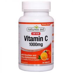 Nature's Aid Vitamin C 1000mg Low Acid Tablets 30