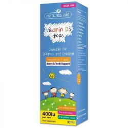 Nature's Aid Vitamin D3 400iu (10ug) Drops for infants&children 50ml