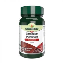 Nature's Aid Chromium Picolinate 200µg elemental Tablets 90