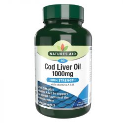 Nature's Aid Cod Liver Oil (High Strength) 1000mg Softgels 90