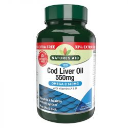 Nature's Aid Cod Liver Oil 550mg Softgels 120