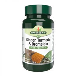 Nature's Aid Ginger, Turmeric & Bromelain Tablets 60
