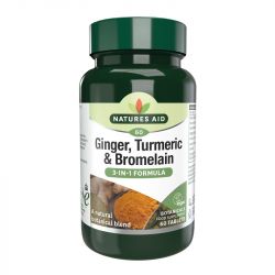 Nature's Aid Ginger, Turmeric & Bromelain Tablets 60