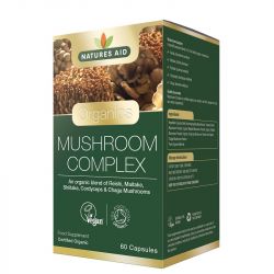 Nature's Aid Organic Mushroom Complex Capsules 60