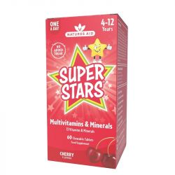 Nature's Aid Super Stars Multivitamin & Minerals Chewable Tabs 60