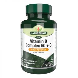 Nature's Aid Vitamin B Complex 50 + C Tablets 90