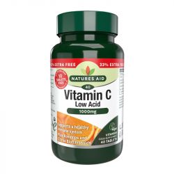 Nature's Aid Vitamin C 1000mg Low Acid Tablets 40