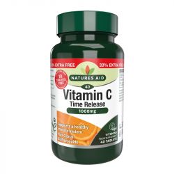 Nature's Aid Vitamin C 1000mg Time Release Tablets 40