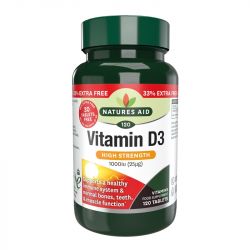 Nature's Aid Vitamin D3 1000iu (25ug) Tablets 120