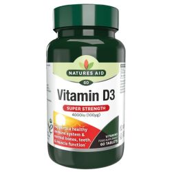 Nature's Aid Vitamin D3 4000IU (100ug) Tabs 60