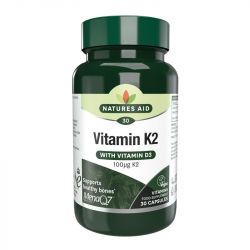 Nature's Aid Vitamin K2 with Vitamin D3 Capsules 30