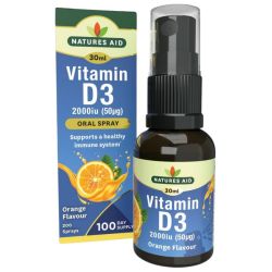 Nature's Aid Vitamin D3 2000IU (50ug) Spray 30ml