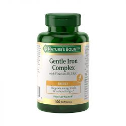 Nature's Bounty Gentle Iron Complex with Vitamins B12 & C Caps 100