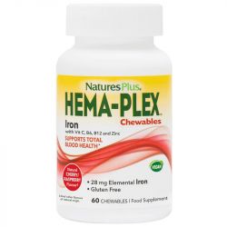  Nature's Plus Hema-plex Chewable Tablets 60